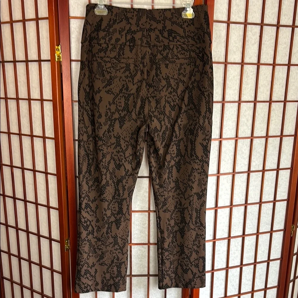 Cabi Chocolate Brown Snakeskin Print Trousers, M - Picture 4 of 7
